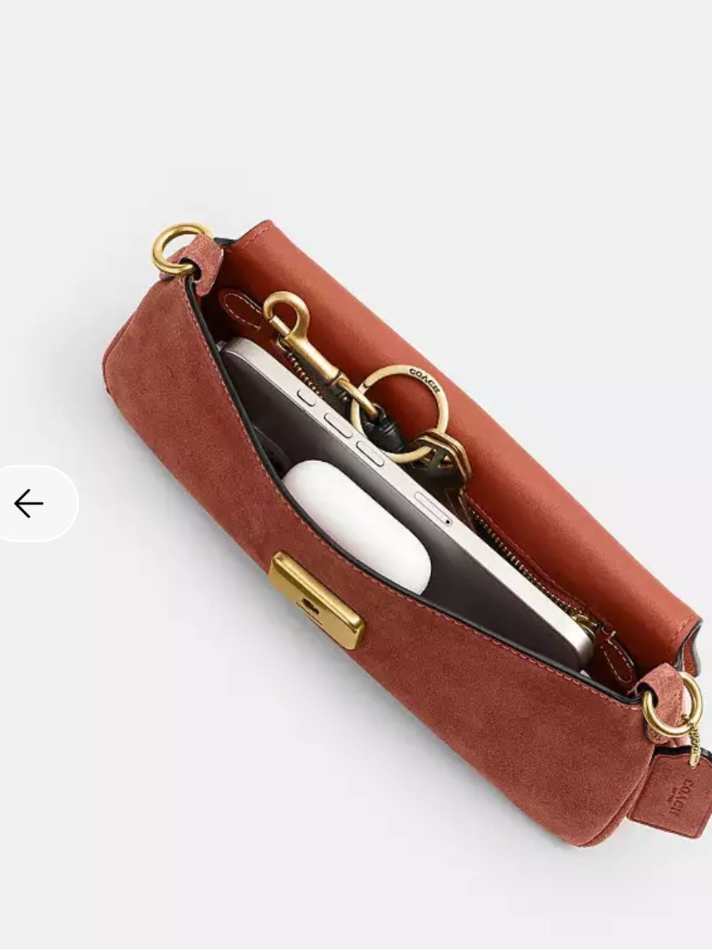 Coach Jet Shoulder Bag in Brass/Clay with Gold Hardware - Picture 8 of 10